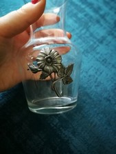 Carafe ou pichet en verre 25 cl avec fleurs