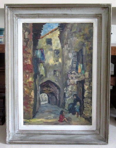 Sisteron huile sur panneau - sisteron,