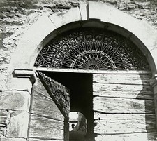 FRANCE Sainte-Croix Pavezin Porte Photo c1920 Plaque de verre Stereo Vintage