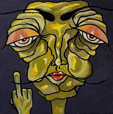 Acrylique toile 2025  20 x 20 cm  artiste B Jost  Artmajeur côte AKOUN