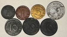 Lot monnaies Allemande du 3ème Reich 1938/1940/1941/1942 Pfennig