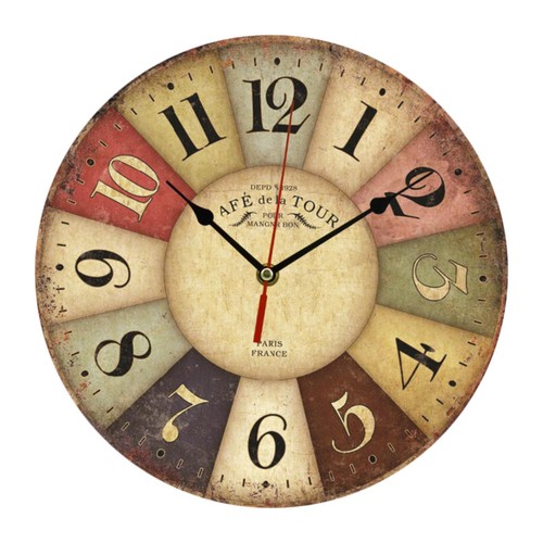 Cru horloge murale rustique - cru,
