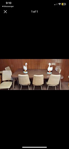 Mcm formica metal table - mcm,