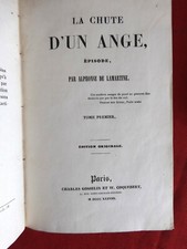 La chute d'un ange par LAMARTINE 1838 2/2 EDITION ORIGINALE   SUPERBE   1