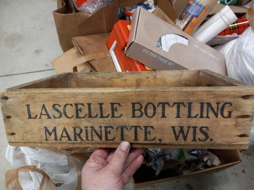 Antique wood beer crate - wood,