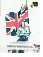 Publicité Advertising 028  2009   Eurostar  train Paris Londres 15 ans