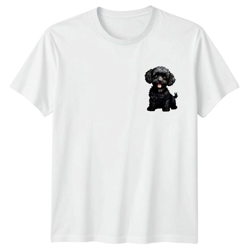 Shirt noir caniche mélangé - t-shirt,