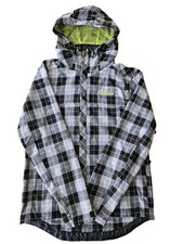 Veste à capuche Adidas NEO Label à carreaux gris/noir pour homme taille M