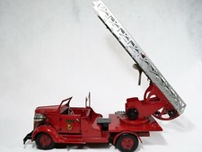 VB Vébé France camion Hotchkiss Pompiers Paris tôle moteur à clé 41 cm RARE