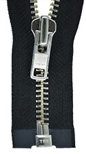 YKK Fermeture Éclair De 20 À 200 Cm 5 Mm Métallique Argent Noir 1 Voie Séparable