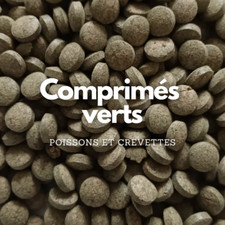 Comprimés verts pour poissons de fond