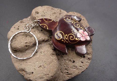 Porte clés tortue motif - porte-clés, fleur