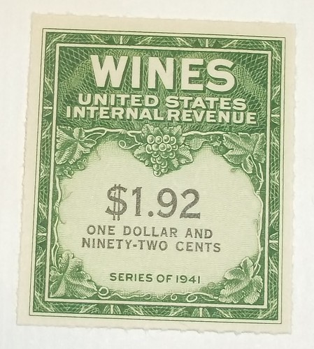 Stamp revenue wine tax - revenue,