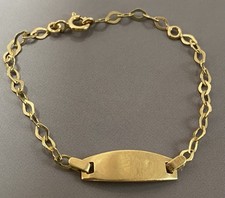Enfant  bracelet identité or 18carats gourmette bracelet prénom en or 18K gold