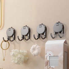 Lot de 4 crochets de serviette ventouse pour salle de bain cuisine porte vitrée