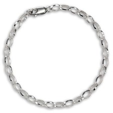 Bracelet pour Charms en Argent 925/1000 Fermoir Mousqueton - 15,2 à 20,3cm