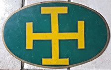 belle plaque tole peinte ancienne croix insigne scout 40cm X 25cm rare militaria