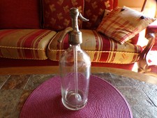 Bouteille siphon ancienne,eau de seltz,verre soufflé,bar,bistrot,collections
