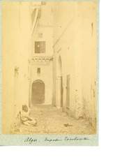 Algérie Alger Impasse Tombouctou Vintage Print.  Tirage albuminé  10x14  C
