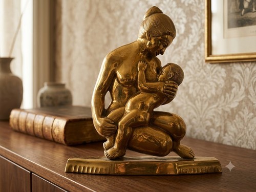 Sculpture laiton vintage - en,