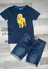 Gemo Someone 5 / 6 Ans GARÇON /: T Shirt Lion + Short Jean Été