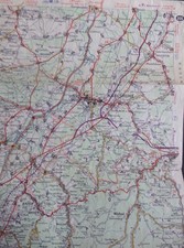 § carte MICHELIN 205 ALLEMAGNE DEUTSCHLAND GERMANY 1945