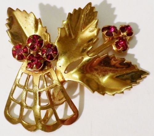 Broche bijou vintage feuille - broche,