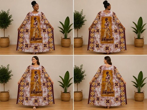 Boubou femme batik - wax, bassam