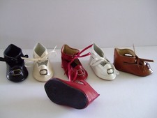 CHAUSSURES en CUIR JU9 (7 cm) pour POUPEE ANCIENNE DOLL SHOES-  G.BRAVOT -FRANCE