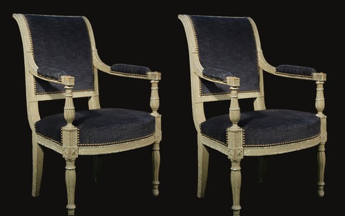 Paire fauteuil directoire - fauteuil,