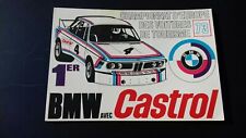 Patch autocollant sticker championnat europe voiture tourisme 1973 BMW castrol 