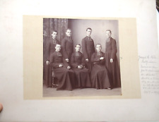 PHOTOGRAPHIE ORIGINALE SEPT ECCLESIASTIQUES 1860-70 ECONOME SEMINAIRE NANTES