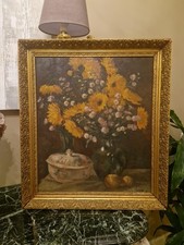 Peinture Ancienne Encadrée Bouquet De Fleurs Maguy Hoebeke