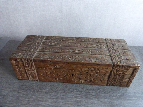 Ancienne boite bois a - bois,