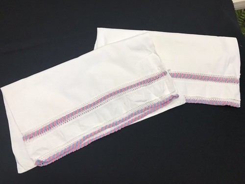 Pair vintage pillowcases - vintage,