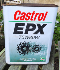 Bidon d'huile CASTROL EPX 75 W80 W huile boites ponts.vide 