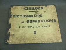 Ancien dictionnaire de réparation Citroen 2CV édition 1950 automobile ancienne