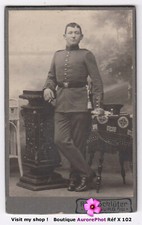 MILITAIRE ALLEMAND EN POSE, ALLEMAGNE, CDV SCHLÜTER à NEUBURG, 1890 -X102