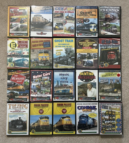 New railroad dvds green - dvds, by