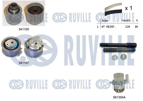Kit distribution pompe a - pompe, eau