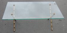 1950/70' Table Basse en Bronze Doré Maison Baguès Modèle Bambou 106 X 67 cm