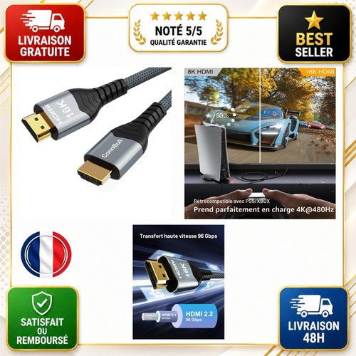 Câble hdmi 16k 8k 240 - 1,