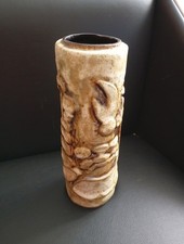 Beau vase rouleau en ceramique scandinave vintage design numéroté V55 ht.25 cm 