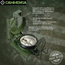 Cammenga Official US Military Lensatic Compass,,, cadeau 3H étanche précis