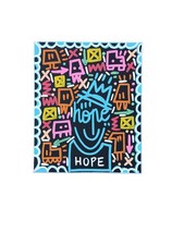 MR.HOPE  - TOILE - STREET ART