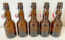 5 Bouteilles de Bière Vide 33 cl Bouchon Mécanique Empty Beer Bottle Bierflasche