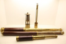 Lot de 5 anciens instruments de marine - Longues vues, lampe... - Bon état