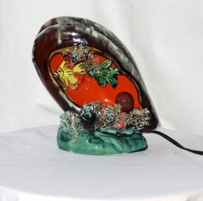 Lampe veilleuse aquarium décor moule signée Vallauris