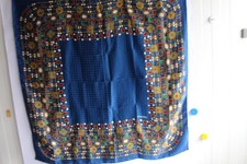 CHANEL Foulard soie bleu