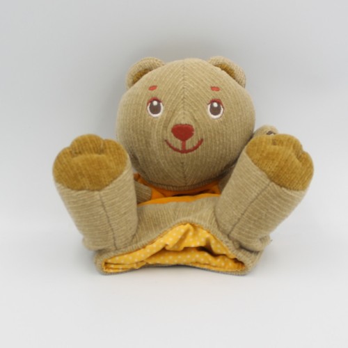 Doudou marionnette ours marron